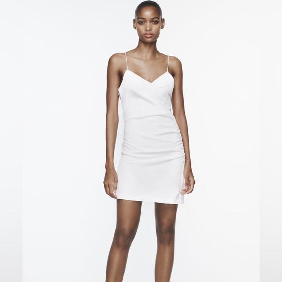 ZARA SHINY STRAPPY MINI DRESS - Picture 6 of 12